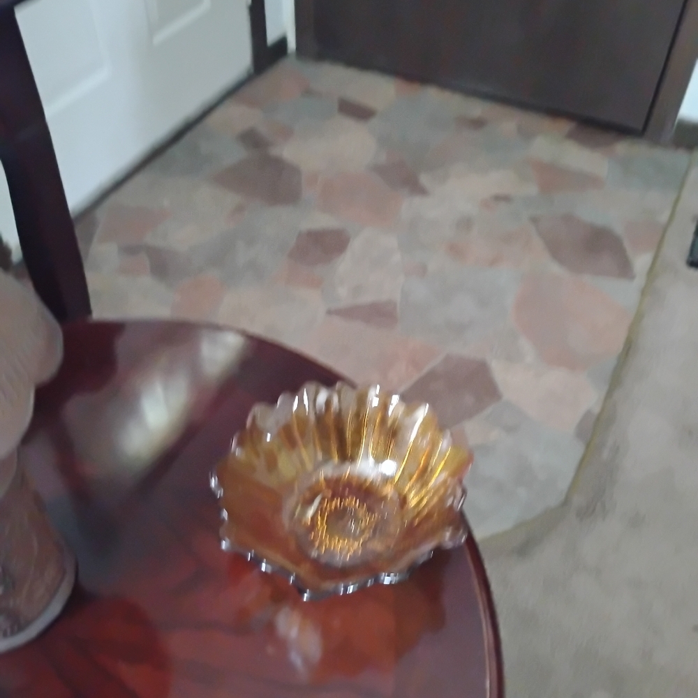 Amber Glass Decorative Bowl